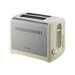 Gorenje | T1100CLI | Toaster | Power 1100 W | Number of slots 2 | Housing material Plastic, metal | Beige/ stainless steel