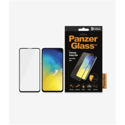 PanzerGlass | Samsung | Galaxy S10e | Glass | Black | Rounded edges; 100% touch preservation | Case Friendly | 7177