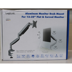 SALE OUT.Logilink BP0042 Monitor Desk mount, 13"-32",gas spring, aluminum Logilink Logilink Desk Mount BP0042 13-27 " Maximum weight (capacity) 9 kg DAMAGED PACKAGING Silver | Logilink | Desk Mount | BP0042 | 13-27 " | Maximum weight (capacity) 9 kg | DAMAGED PACKAGING | Silver | BP0042SO