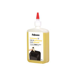 Fellowes | Shredder Oil 355 ml | For use with all Fellowes cross-cut and micro-cut shredders. Oil shredder each time wastebasket is emptied or a minimum of twice a month. Plastic squeeze bottle with extended nozzle ensures complete coverage | 3608601