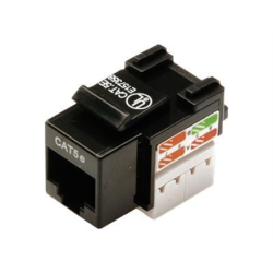 Digitus | Class D CAT 5e Keystone Jack | DN-93501 | Unshielded RJ45 to LSA | Black | Cable installation via LSA strips, color coded according to EIA/TIA 568 A & B; The Cat 5e keystone module supports transmission speeds of up to 1 GBit/s & 100 MHz in connection with cat. 5e or higher network installation cables