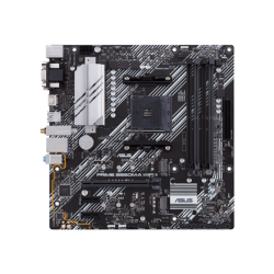 Asus | PRIME B550M-A WIFI II | Processor family AMD | Processor socket AM4 | DDR4 DIMM | Memory slots 4 | Supported hard disk drive interfaces 	SATA, M.2 | Number of SATA connectors 4 | Chipset AMD B550 | microATX | 90MB19X0-M0EAY0