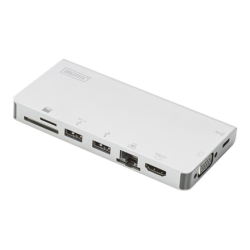 Digitus | USB-C Multiport Travel Dock | DA-70866 | Docking station | Ethernet LAN (RJ-45) ports 1 | VGA (D-Sub) ports quantity 1 | DisplayPorts quantity | USB 3.0 (3.1 Gen 1) Type-C ports quantity | USB 3.0 (3.1 Gen 1) ports quantity 2 | USB 2.0 ports quantity | HDMI ports quantity 1 | Warranty 24 month(s)