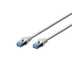 Digitus | Patch cord | CAT 5e F-UTP | PVC AWG 26/7 | 3 m | Grey | Modular RJ45 (8/8) plug | DK-1521-030