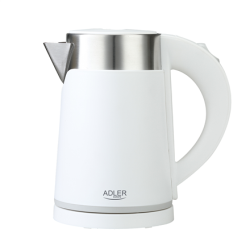 Adler | Kettle | AD 1372 | Electric | 800 W | 0.6 L | Plastic/Stainless steel | 360° rotational base | White | AD 1372w