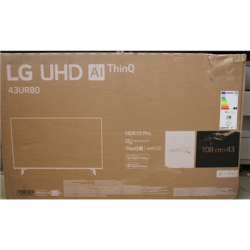 LG | 43UR80003LJ | 43" (108 cm) | Smart TV | webOS 23 | UHD 4K | DAMAGED PACKAGING | 43UR80003LJSO