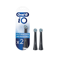 Oral-B | iO Refill Ultimate Clean | Replaceable Toothbrush Heads | Heads | For adults | Number of brush heads included 2 | Number of teeth brushing modes Does not apply | Black | iO Refill Ultimate Clean 2pcs Black