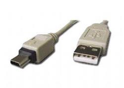 CABLE USB2 AM-MINI 0.9M WHITE/CC-USB2-AM5P-3 GEMBIRD
