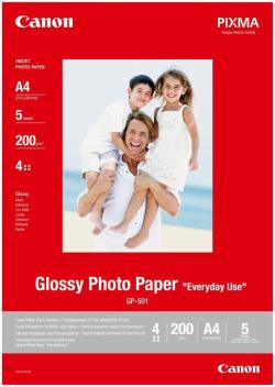 Canon photo paper GP-501 A4 Glossy 200g 5 sheets | 0775B076