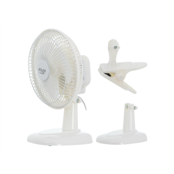 Adler | Fan with clip | AD 7317 | Table Fan | White | Diameter 15 cm | Number of speeds 2 | 30 W | No