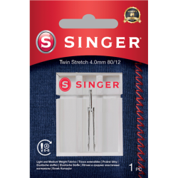 Singer | Twin Stretch Needle, Decorative, 4.0 80/12 1PK | 250055603
